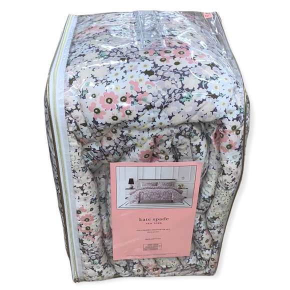 ♠️kate spade 100% Cotton Daisy Garden Full Queen Comforter Set 3-Piece - Picture 4 of 11
